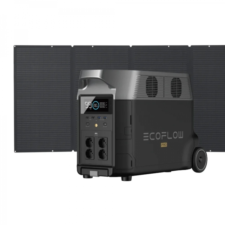 Комплект EcoFlow DELTA Pro + 2*400W Solar Panel зарядная станция и две солнечные панели