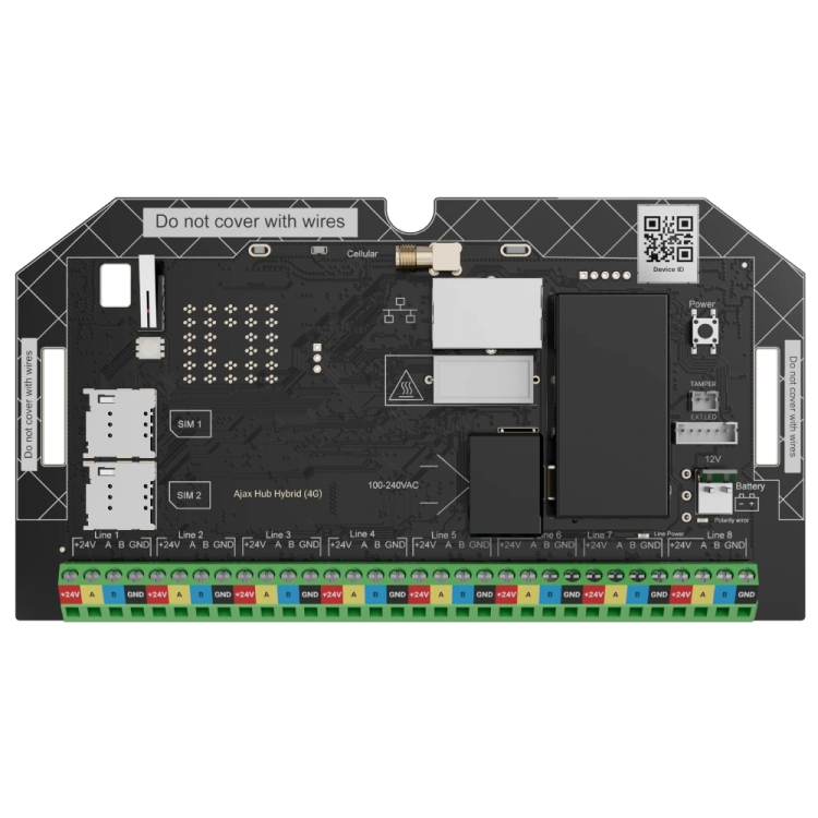 Superior Hub Hybrid (4G) (without casing) Fibra Охранная централь Ajax