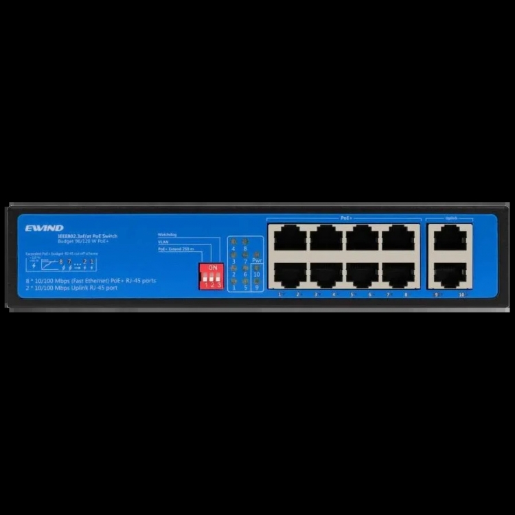 Коммутатор 10 портов неуправляемый Ewind EW-S1910CF-AP PoE