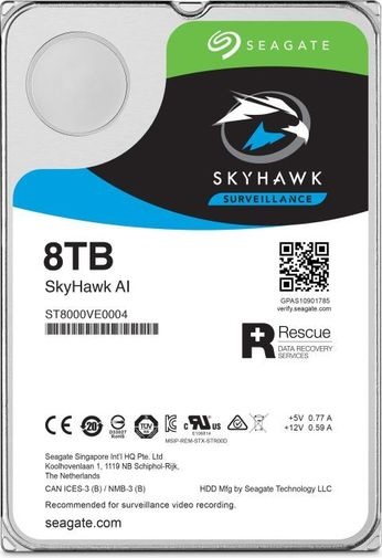 Жорсткий диск 3.5" SATA 8TB Seagate SkyHawk Surveillance (ST8000VX004)