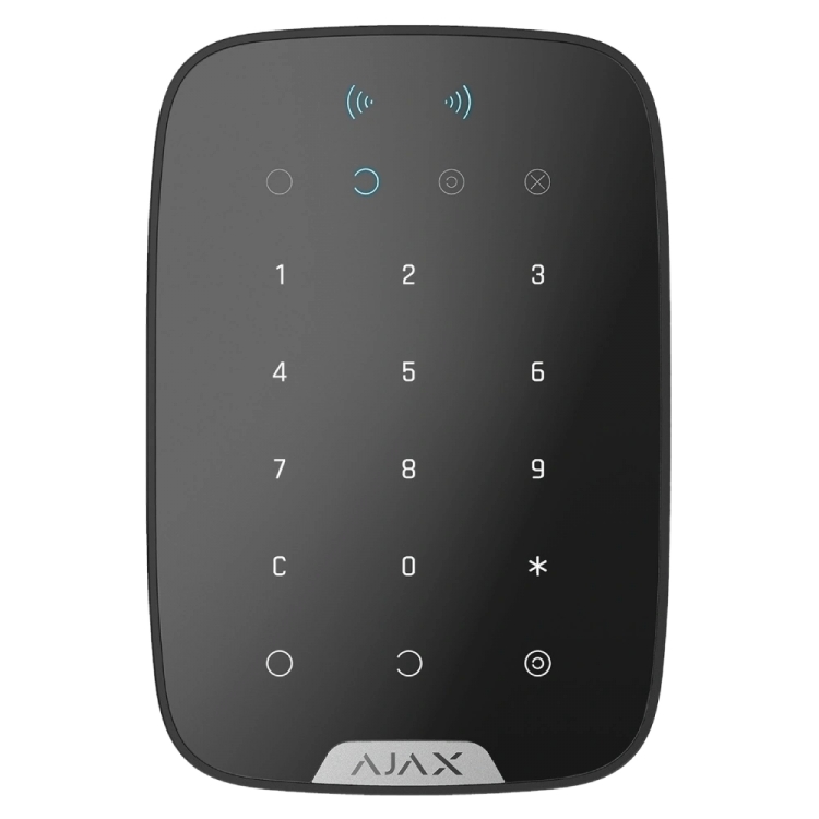 Superior Keypad Plus black Jeweller Бездротова клавіатура з підтримкою захищених карток і брелоків Ajax