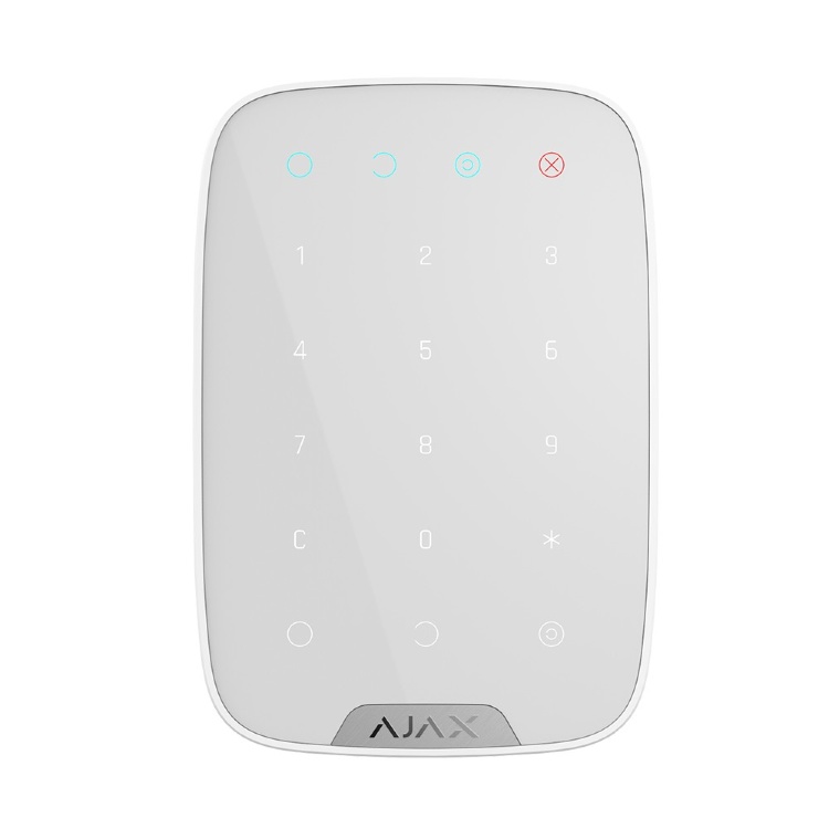 Беспроводная сенсорная клавиатура Ajax KeyPad белая